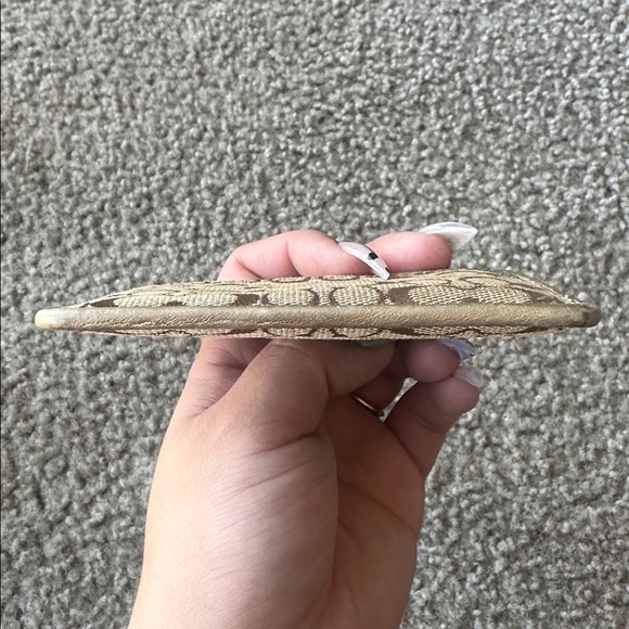 Coach Brown and Cream Signature Keychain Pouch - Picture 4 of 4